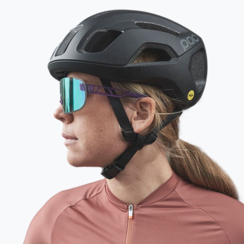 Kerékpáros szemüveg POC Elicit purple quartz translucent/clarity road silver 9