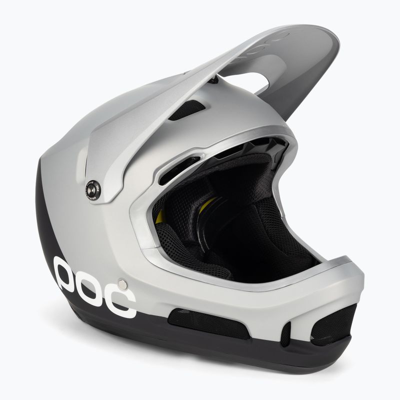 Kerékpáros sisak POC Coron Air MIPS argentite silver/uranium black matt