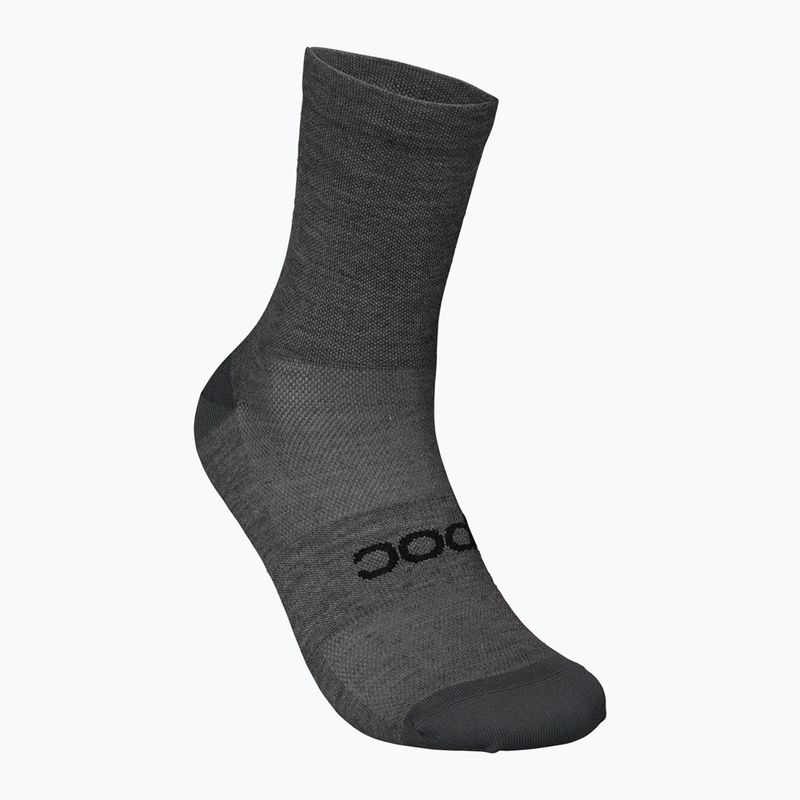 Kerékpáros zokni POC Zephyr Merino Mid sylvanite grey melange