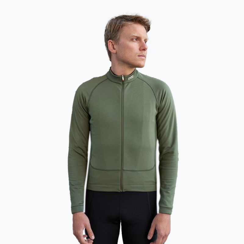 Férfi kerékpáros kabát POC Thermal epidote green