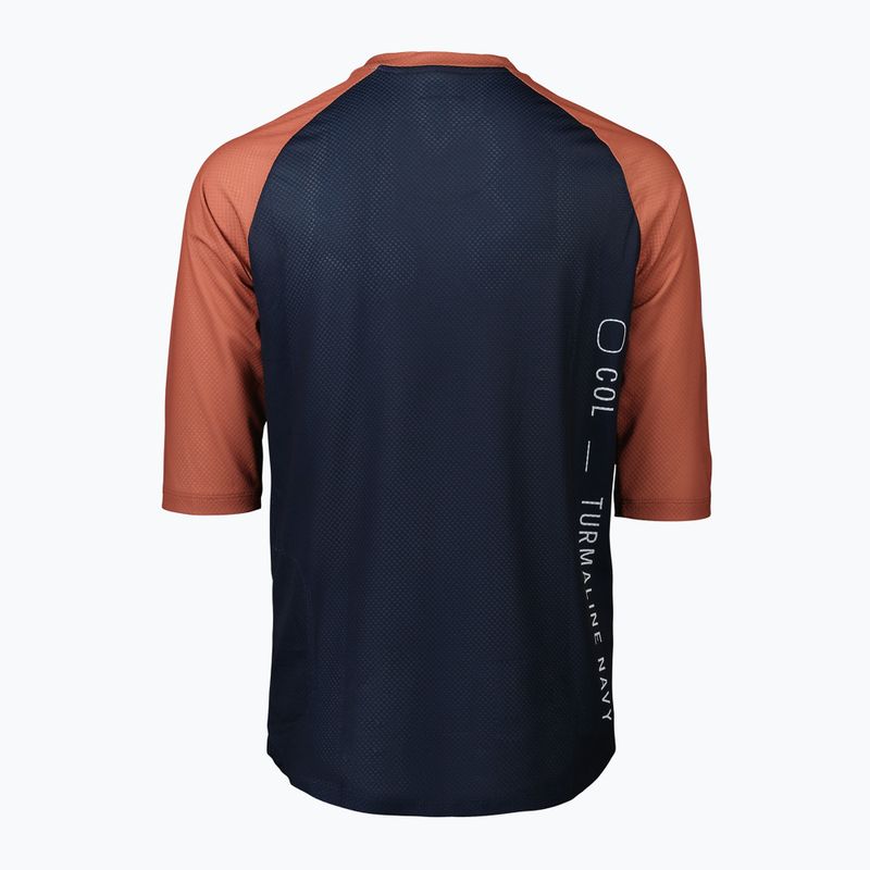 Férfi kerékpáros mez POC MTB Pure 3/4 turmaline navy/himalayan salt 6