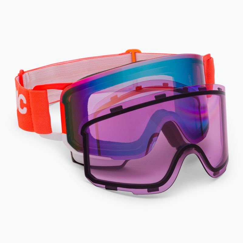 Síszemüveg POC Nexal Clarity Comp fluorescent orange/hydrogen white/spektris blue