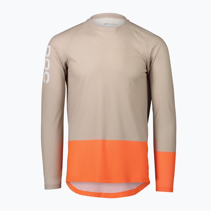 Férfi kerékpáros hosszú ujjú POC MTB Pure light sandstone beige/zink orange