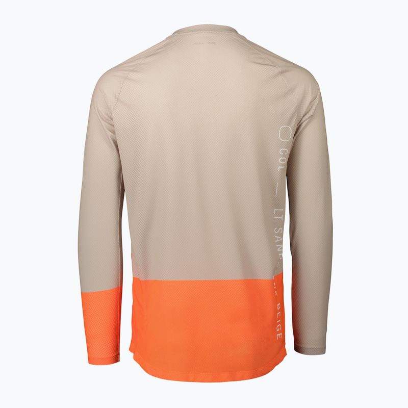 Férfi kerékpáros hosszú ujjú POC MTB Pure light sandstone beige/zink orange 2