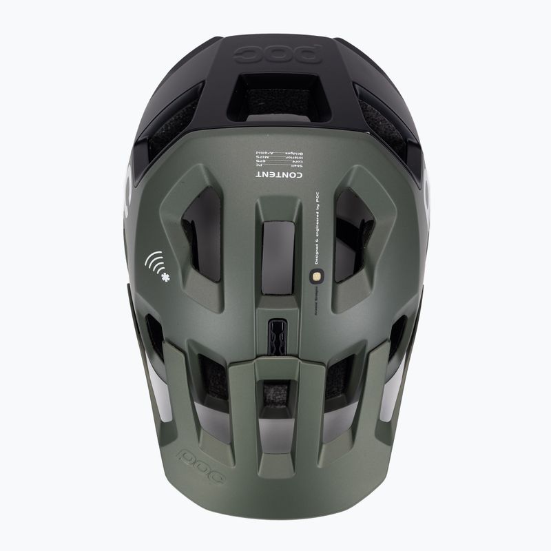 Kerékpáros sisak POC Kortal Race MIPS epidote green/uranium black metallic/matt 6