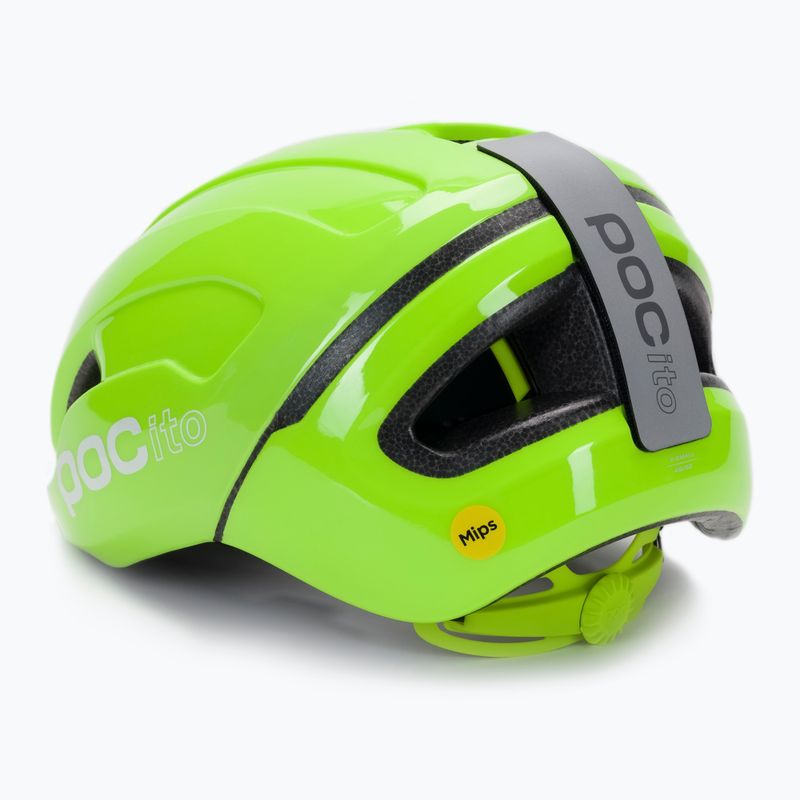 Gyermek kerékpáros sisak POC POCito Omne MIPS fluorescent yellow/green 4