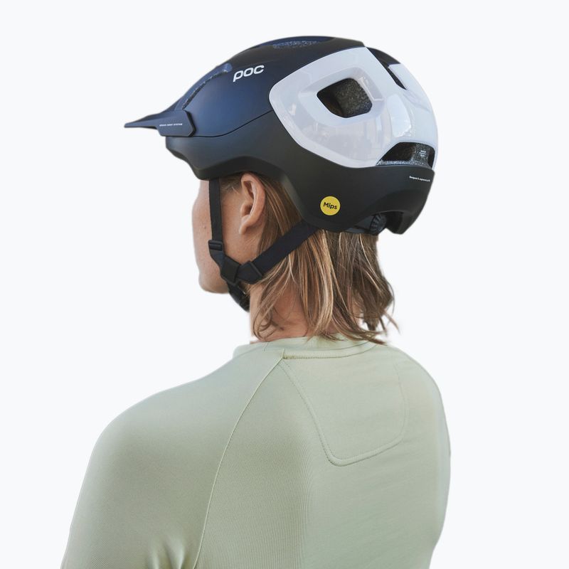 Kerékpáros sisak POC Axion Race MIPS uranium black matt/hydrogen white 9