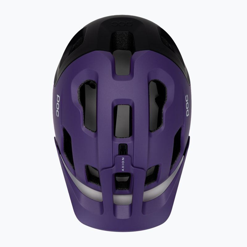Kerékpáros sisak POC Axion Race MIPS sapphire purple/uranium black metallic/matt 6