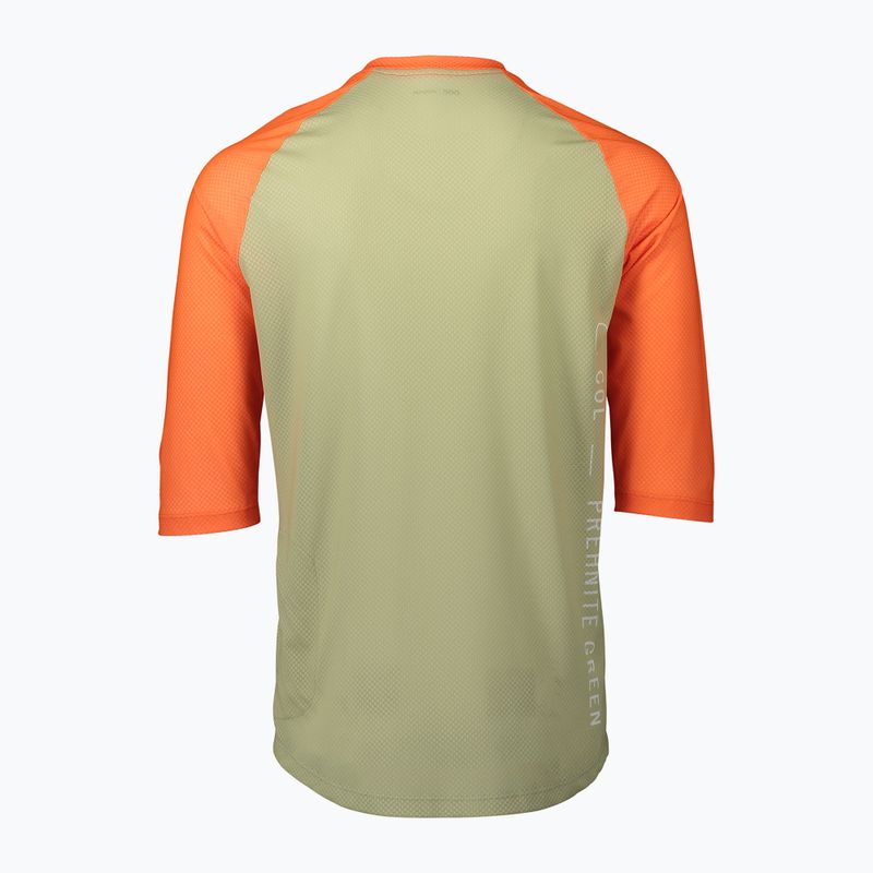 Férfi kerékpáros mez POC MTB Pure 3/4 prehnite green/zink orange 2