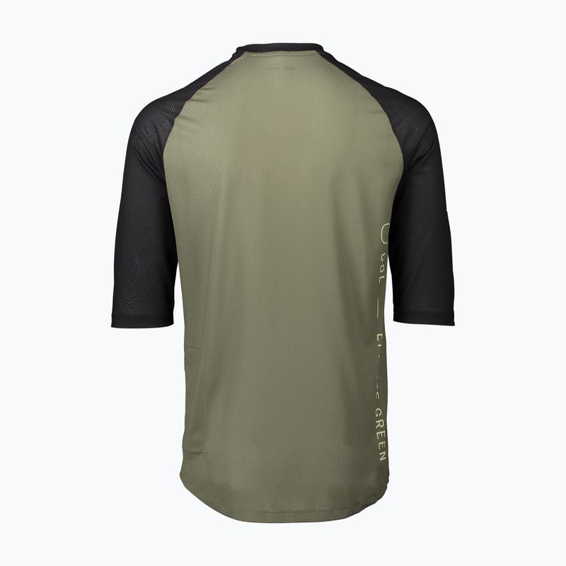 Férfi kerékpáros mez POC MTB Pure 3/4 epidote green/uranium black 2