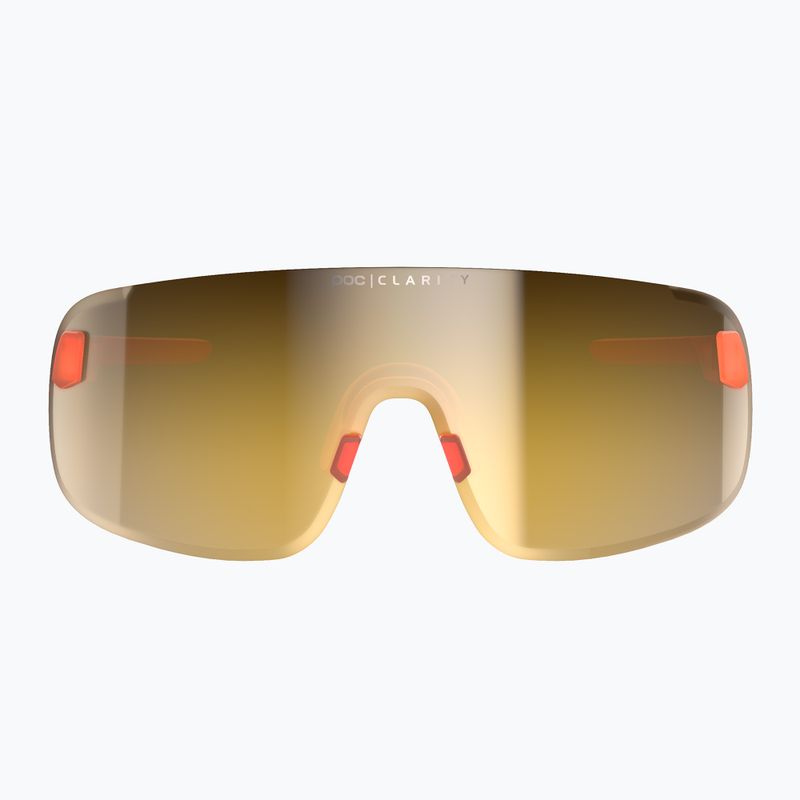 Kerékpáros szemüveg POC Elicit fluorescent orange translucent/clarity road gold 2