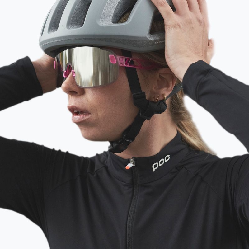 Kerékpáros szemüveg POC Elicit actinium pink translucent/clarity road silver 6