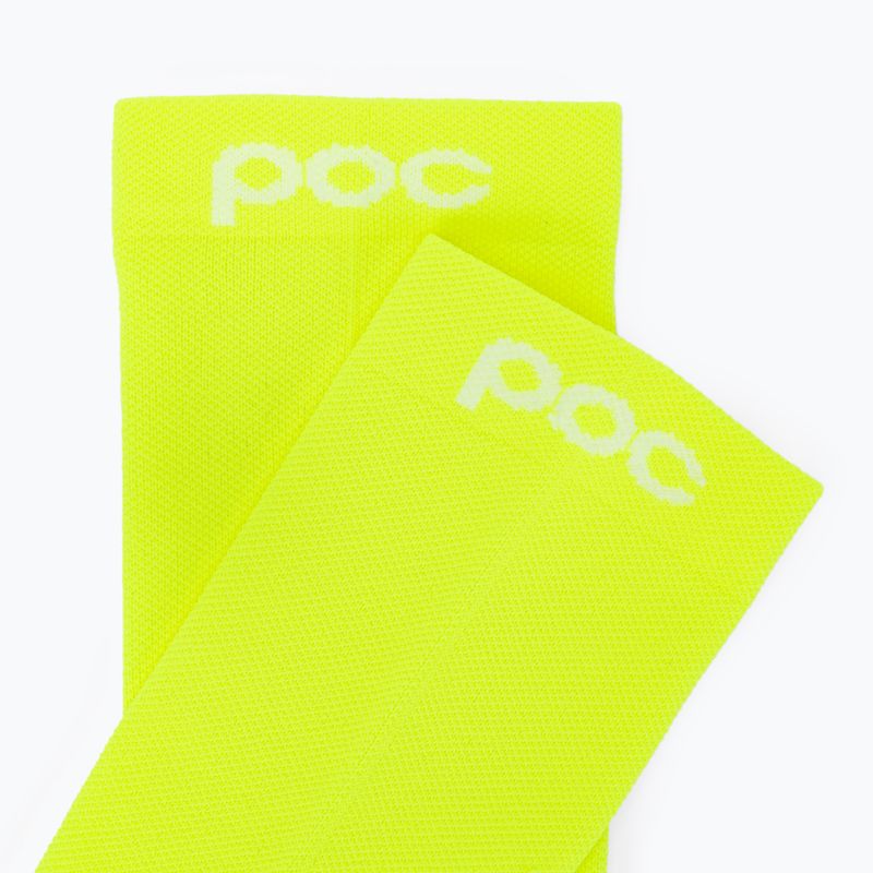 POC Fluo Sock Mid fluoreszkáló sárga/zöld kerékpáros zokni 3
