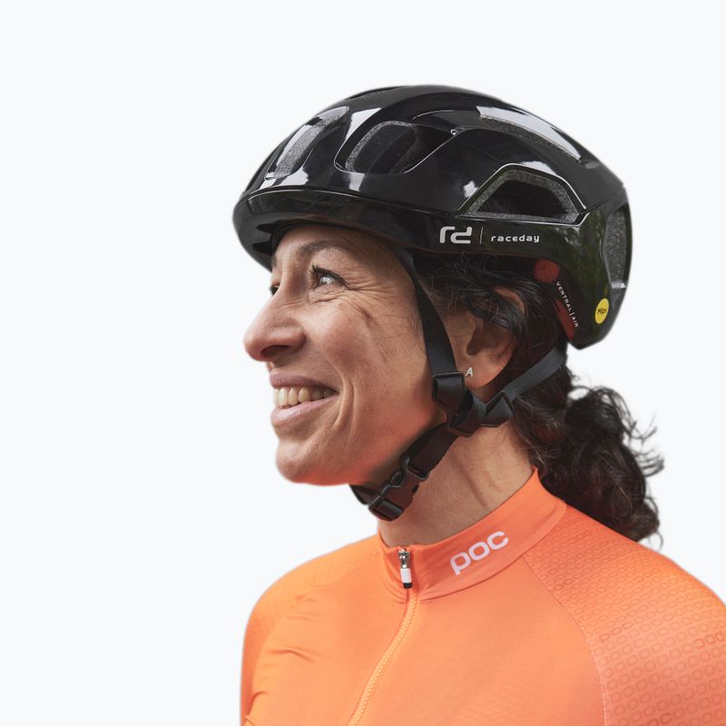 Női kerékpáros mez POC Essential Road zink orange 2