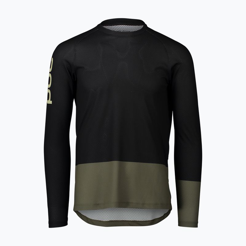 Férfi kerékpáros hosszú ujjú POC MTB Pure uranium black/epidote green