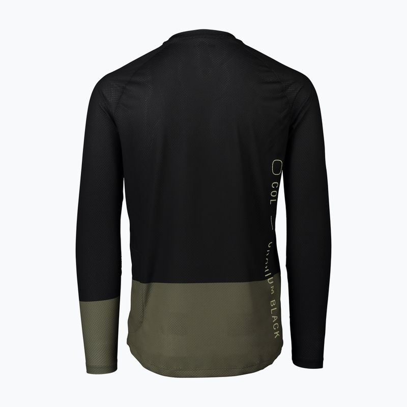 Férfi kerékpáros hosszú ujjú POC MTB Pure uranium black/epidote green 2