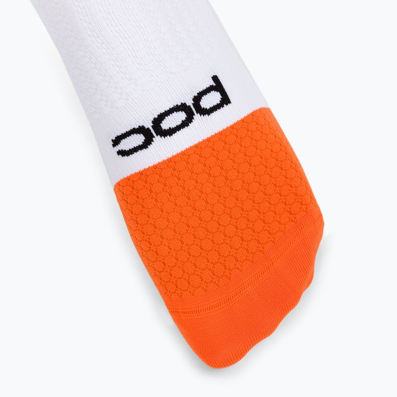 Kerékpáros zokni POC Flair Mid hydrogen white/zink orange 3