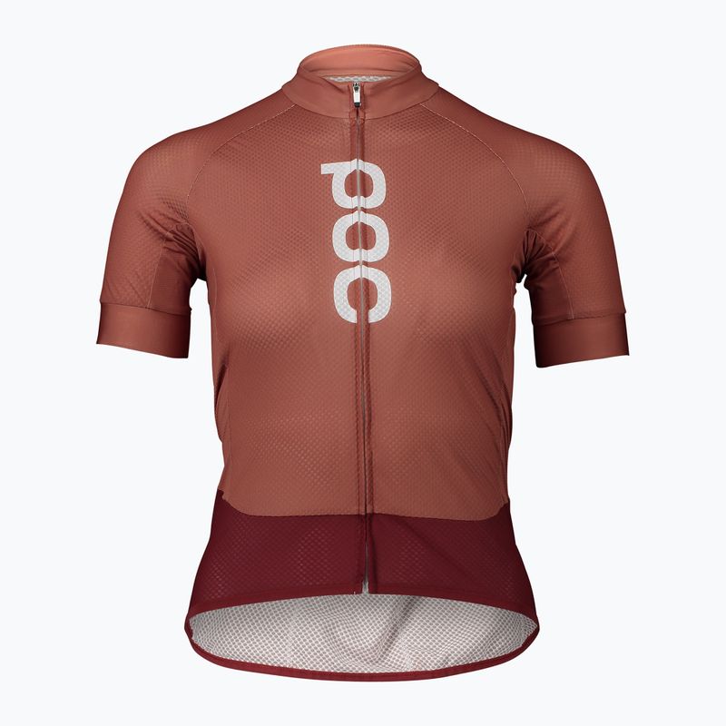Női kerékpáros mez POC Essential Road Logo himalayan salt/garnet red 5