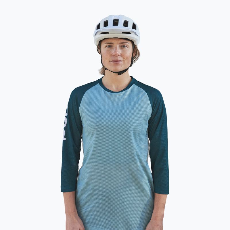 Női kerékpáros mez POC MTB Pure 3/4 lt dioptase blue/dioptase blue