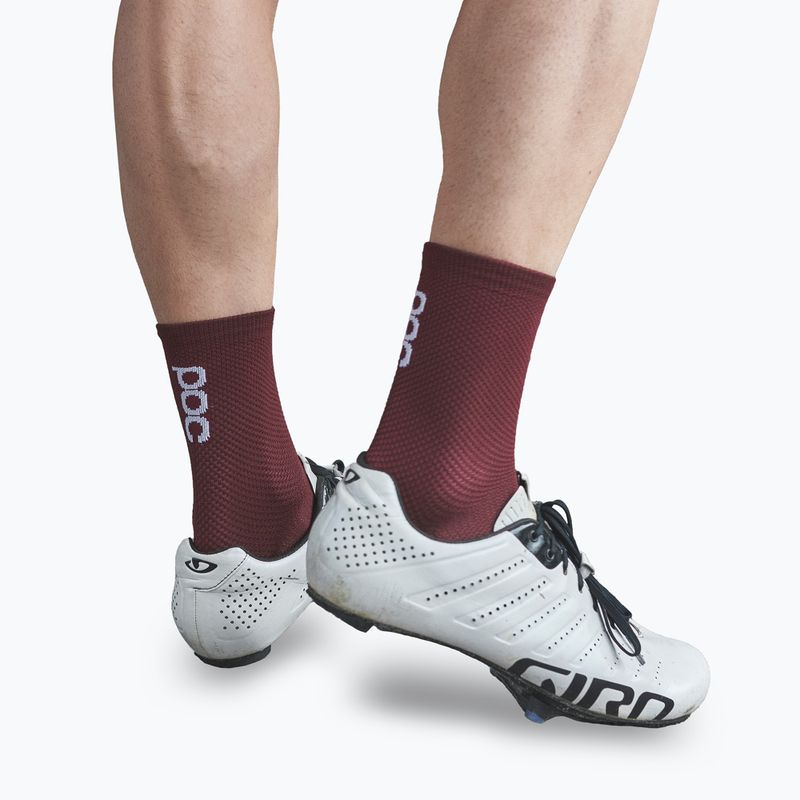 Kerékpáros zokni POC Seize Short garnet red 3