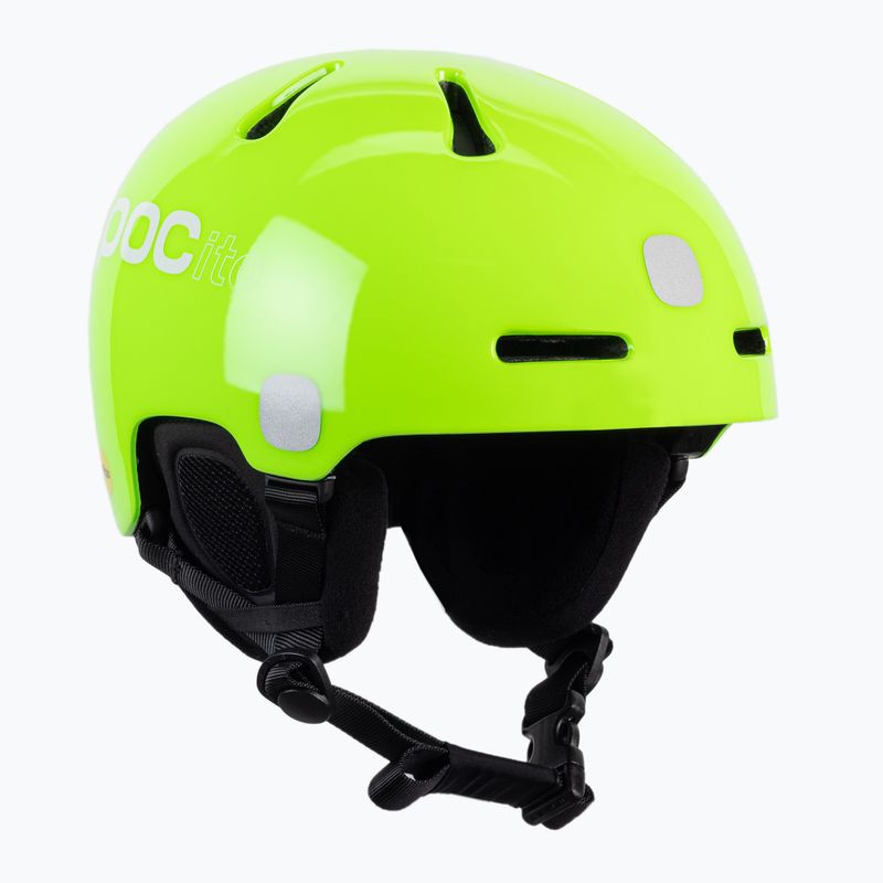 Gyermek síbukósisakok POC POCito Fornix MIPS fluorescent yellow/green