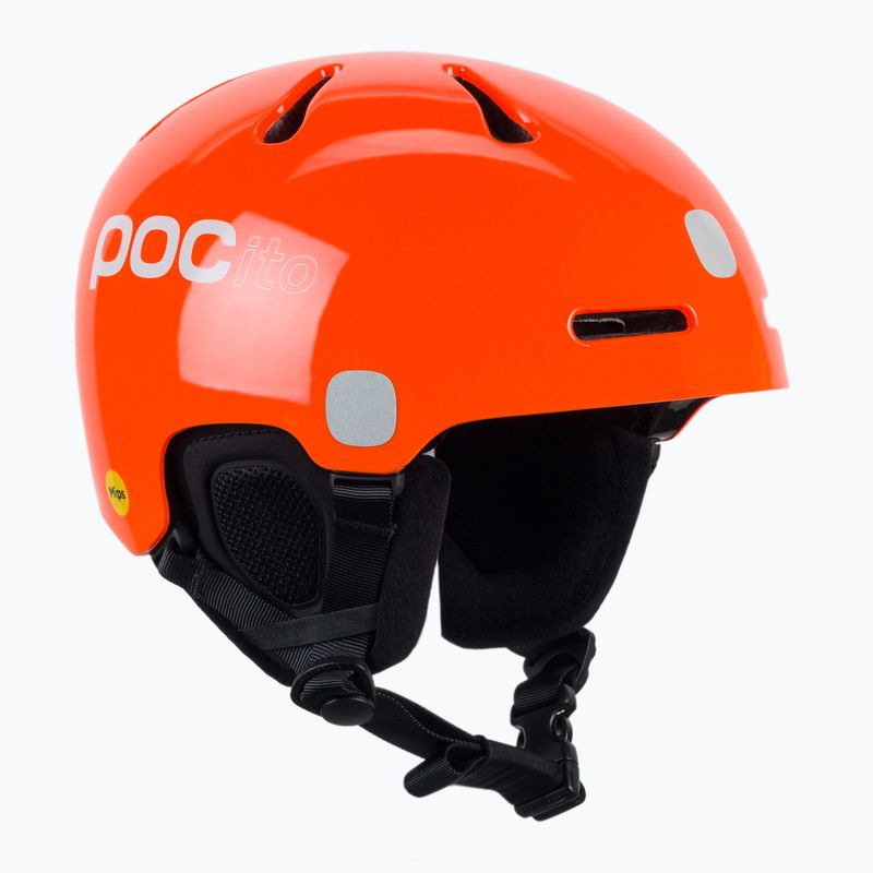 Gyermek síbukósisakok POC POCito Fornix MIPS fluorescent orange