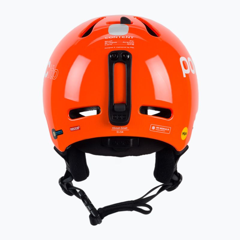 Gyermek síbukósisakok POC POCito Fornix MIPS fluorescent orange 3