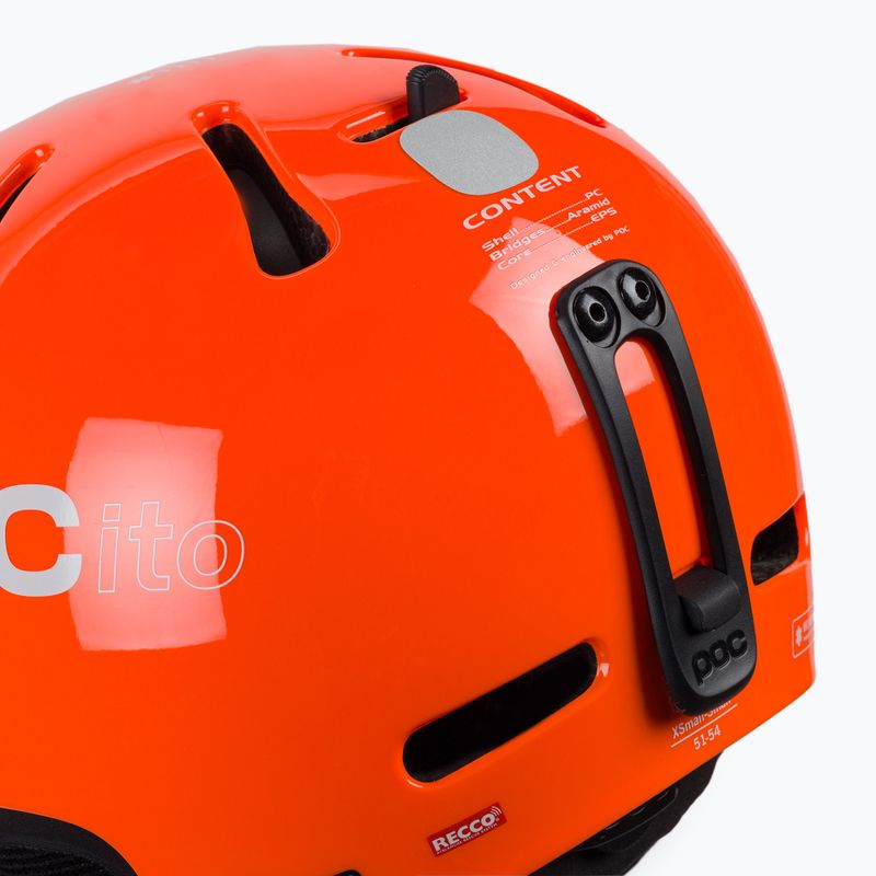 Gyermek síbukósisakok POC POCito Fornix MIPS fluorescent orange 6