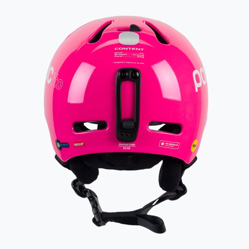 Gyermek síbukósisakok POC POCito Fornix MIPS fluorescent pink 3