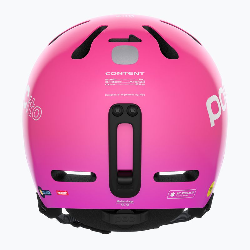 Gyermek síbukósisakok POC POCito Fornix MIPS fluorescent pink 12