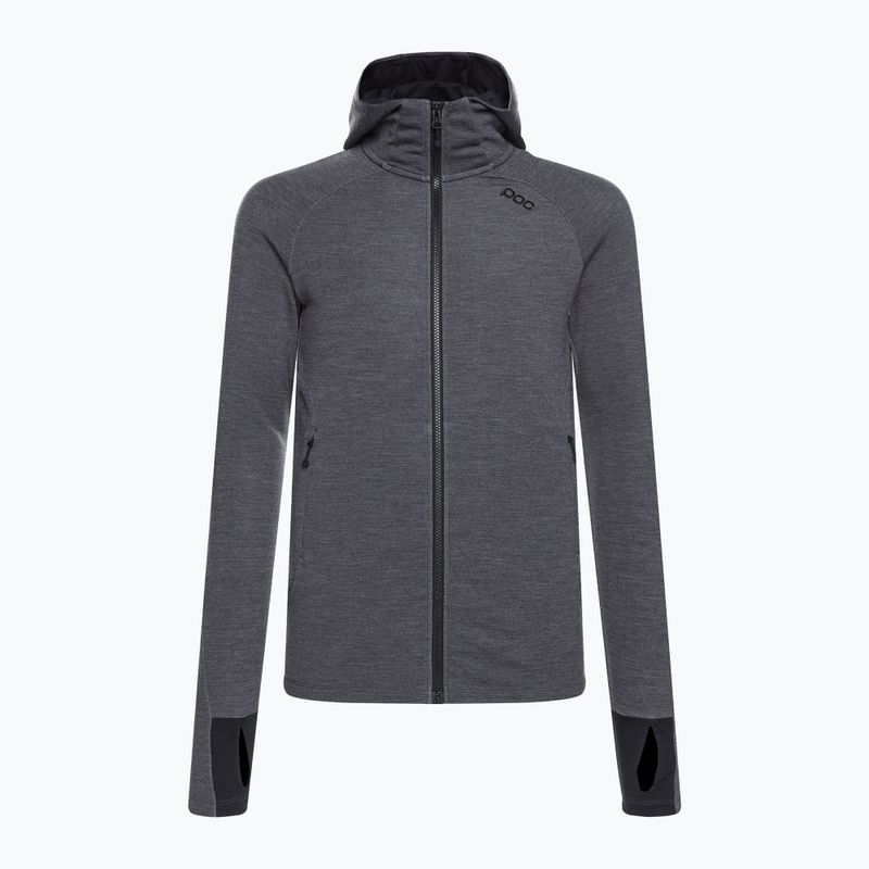 Férfi trekking pulóver POC Merino Zip Hood sylvanite grey melange