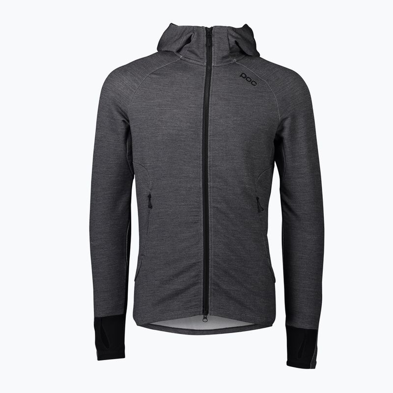 Férfi trekking pulóver POC Merino Zip Hood sylvanite grey melange 5