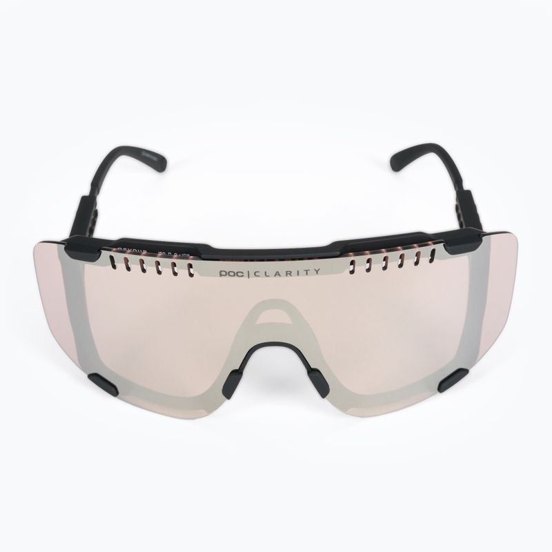 Kerékpáros szemüveg POC Devour uranium black/clarity trail silver 3