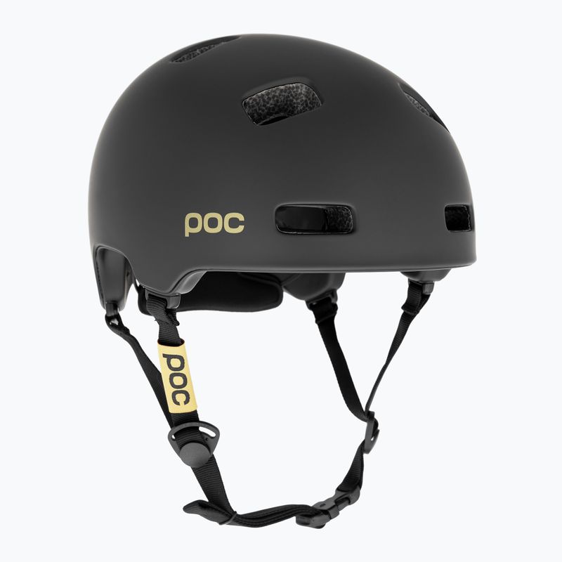 Kerékpáros sisak POC Crane MIPS Fabio Ed. uranium black matt/gold