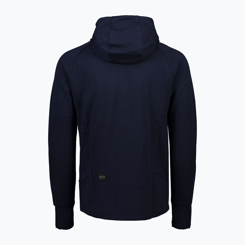 Férfi trekking pulóver POC Merino Zip Hood turmaline navy 2
