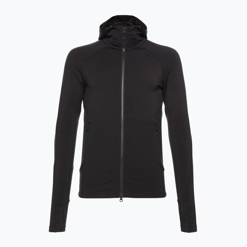 Férfi trekking pulóver POC Merino Zip Hood uranium black 2