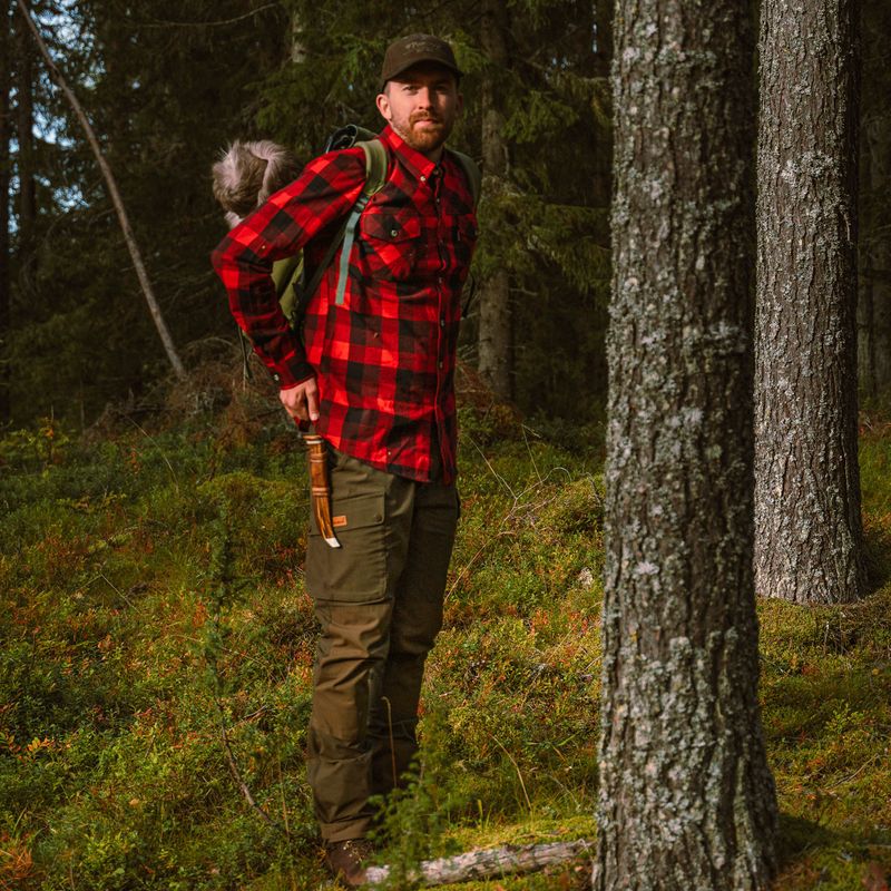 Férfi ing Pinewood Lumbo red/black 2