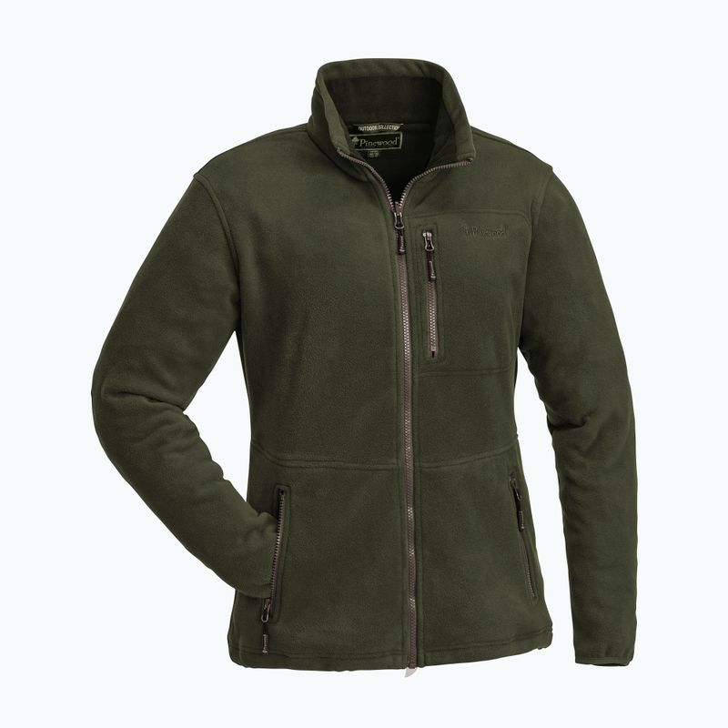 Női trekking pulóver Pinewood Finnveden Fleece green