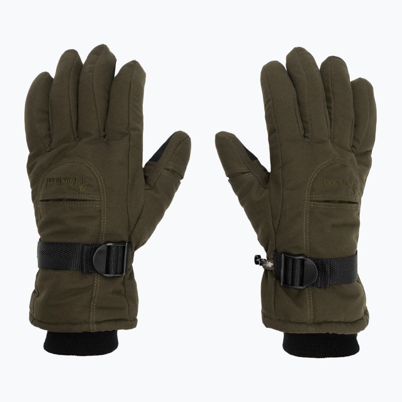 Férfi túrakesztyű Pinewood Membrane Glove moss green 2