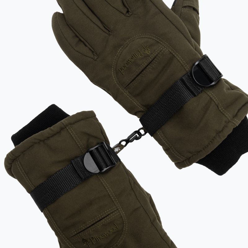 Férfi túrakesztyű Pinewood Membrane Glove moss green 4