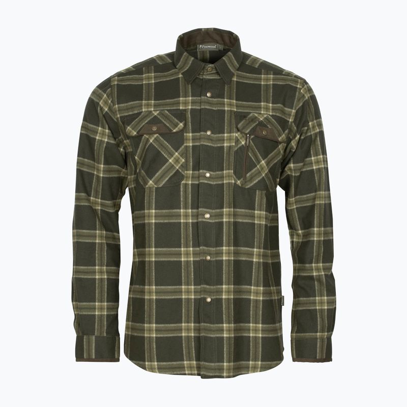 Férfi ing Pinewood Prestwick Exclusive d.green/green