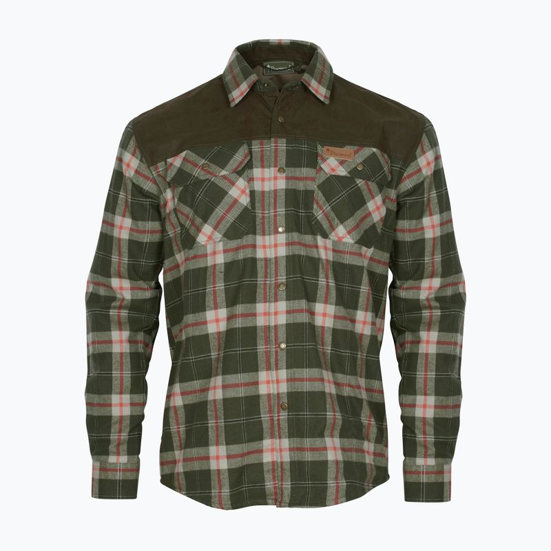 Férfi ing Pinewood Douglas d.green/red