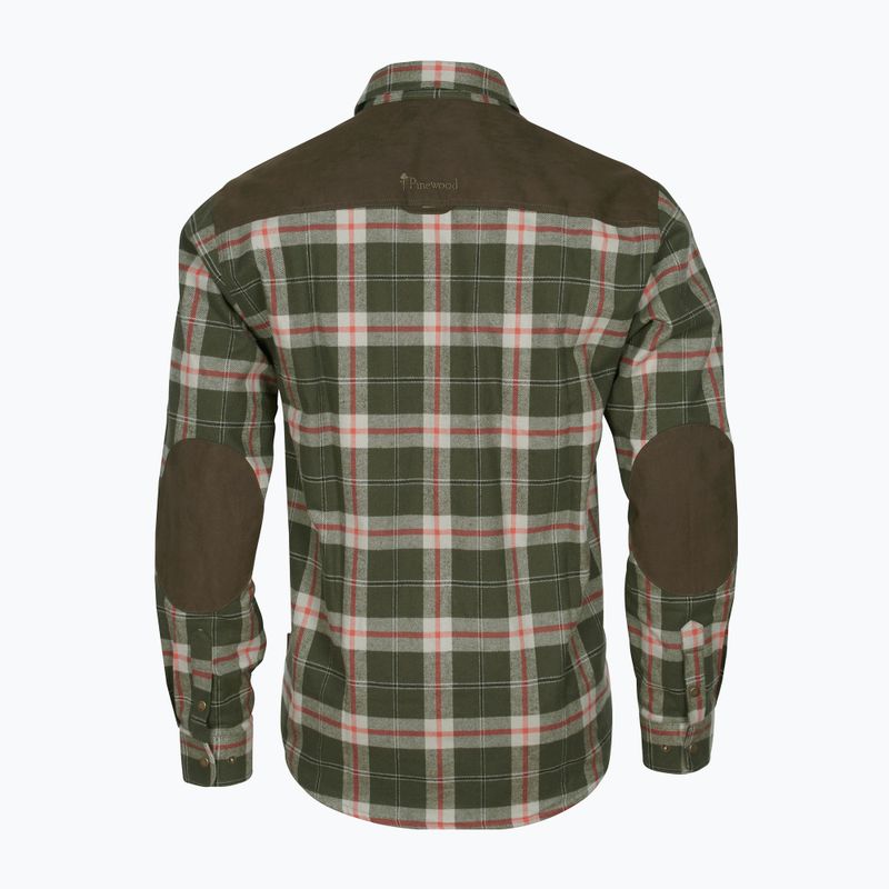 Férfi ing Pinewood Douglas d.green/red 2