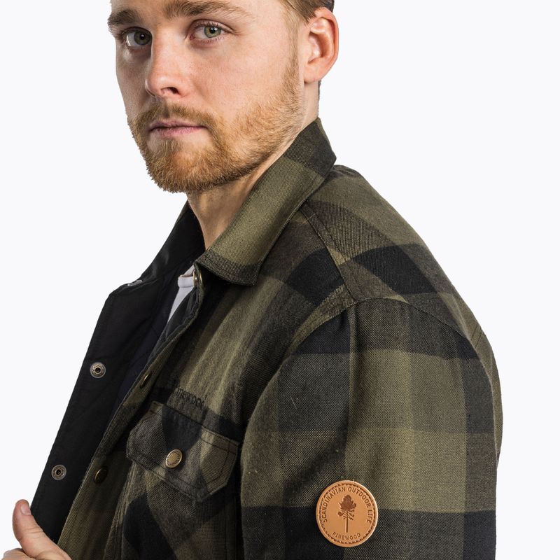 Férfi Pinewood Canada Classic 2.0 zöld/fekete póló 4