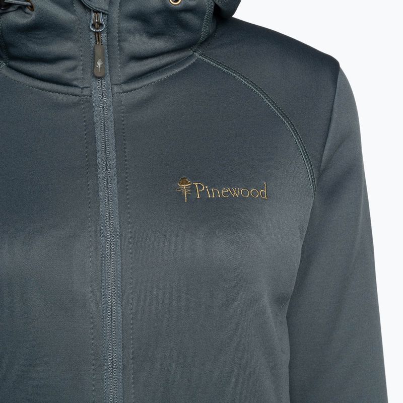 Női trekking pulóver Pinewood Finnveden Hoodie d.storm kék 7