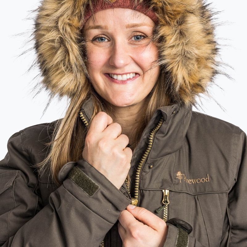 Női bélelt kabát Pinewood Finnveden Winter Parka d.olive 4