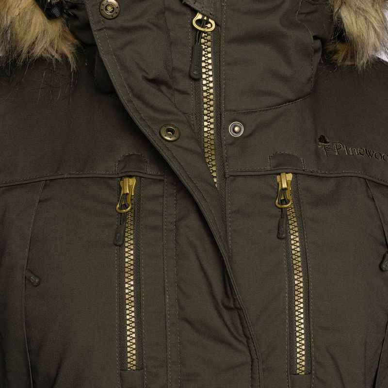 Női bélelt kabát Pinewood Finnveden Winter Parka d.olive 9