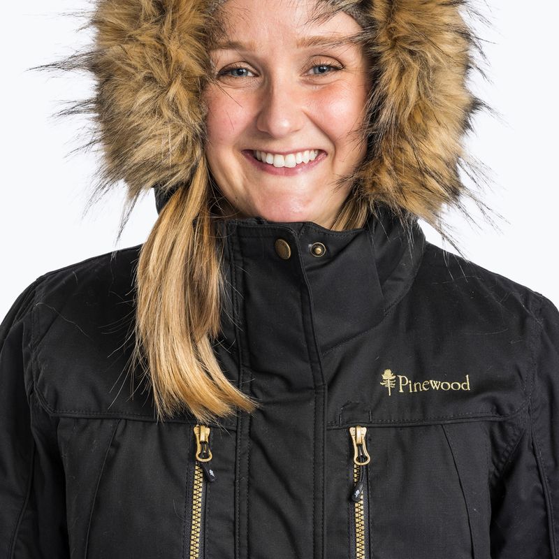 Női bélelt kabát Pinewood Finnveden Winter Parka fekete 5
