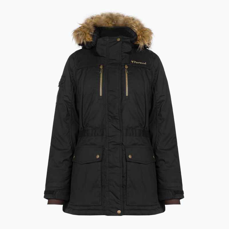 Női bélelt kabát Pinewood Finnveden Winter Parka fekete 6