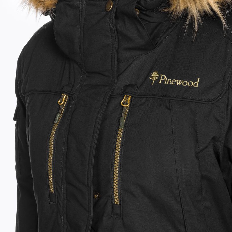 Női bélelt kabát Pinewood Finnveden Winter Parka fekete 8